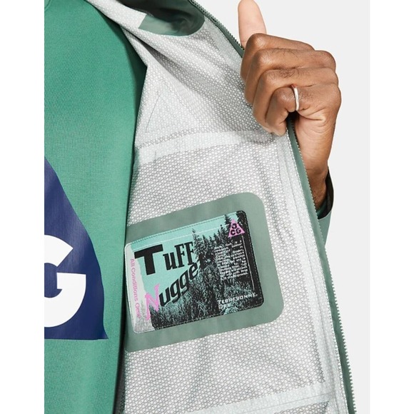 Nike ACG “Tuff Nuggets” Rain Shell Jacket Seagreen Men’s Sz Small DH3197-365 - Picture 5 of 7